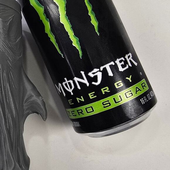 Energy Drink Can Holder Monster Ghost Face Tree Textured Gray Functional Fantasy - Picture 6 of 7